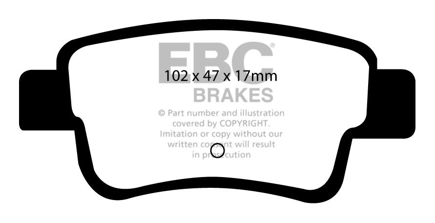 EBC Brakes VAUXHALL (OPEL) Corsa 1.6 Turbo (150) 2007-.. Remblok