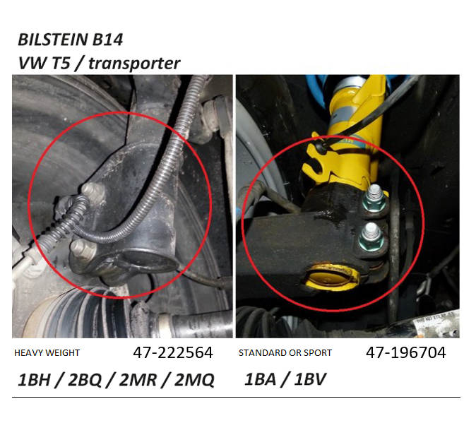 Bilstein VW Transporter T5/T6 B14 Schroefset