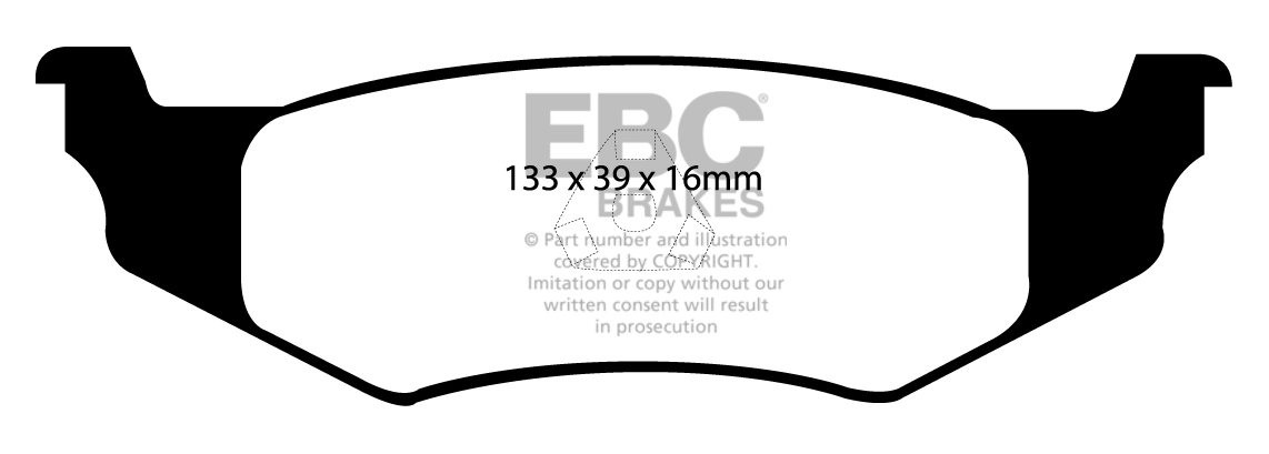 EBC Brakes CHRYSLER (USA) Neon 1.8 98-99 Remblokken achterzijde