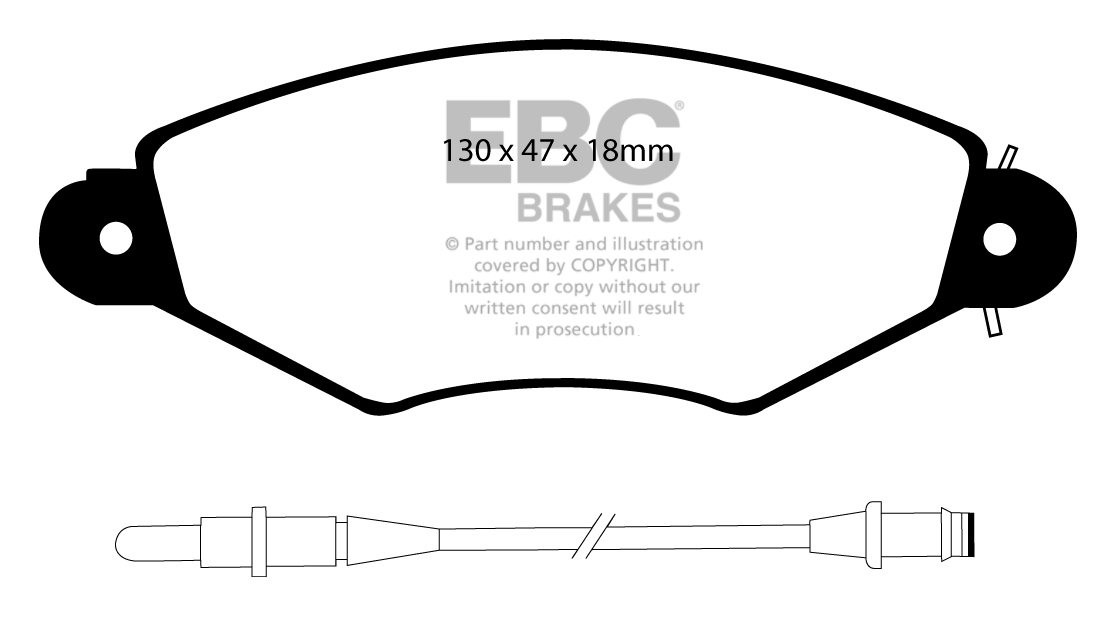 EBC Brakes RENAULT Kangoo 1.5 D 2002-2008 Remblokken voorzijde