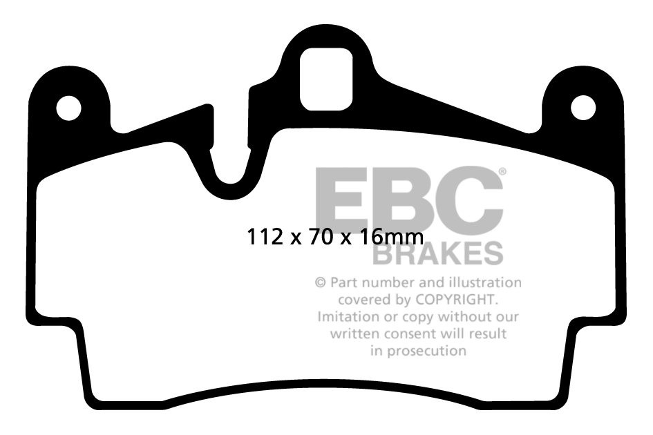 EBC Brakes PORSCHE Cayenne 4.8 S (330mm) 2007-2010 Remblokken ac