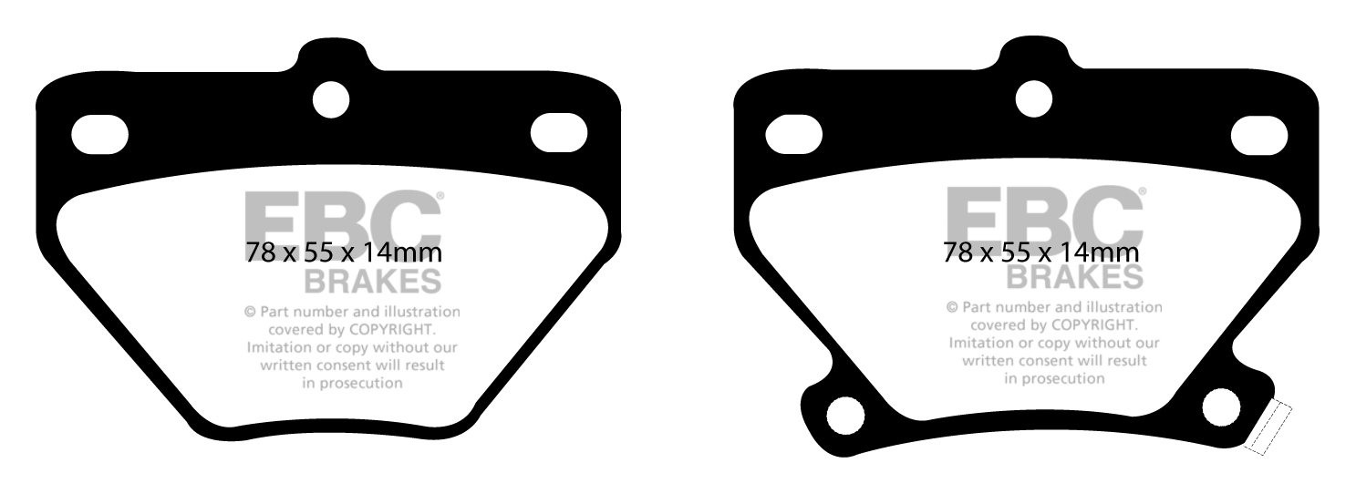 EBC Brakes TOYOTA Corolla Verso 1.6 2002-2004 Remblokken achterz
