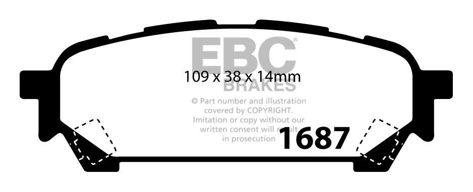 EBC Brakes SUBARU Impreza 1.5 2006-2008 Remblokken achterzijde g