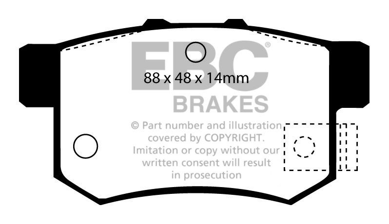 EBC Brakes HONDA Legend 2.7 (KA3) 87-92 Remblokken achterzijde