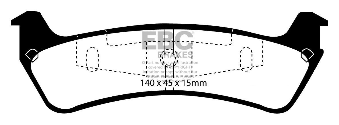 EBC Brakes DAIMLER DR450 Limousine 4.6 61-68 Remblokken achterzi