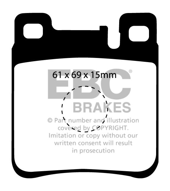 EBC Brakes MERCEDES SL-Class (R129) SL320 96-2002 Remblokken ach