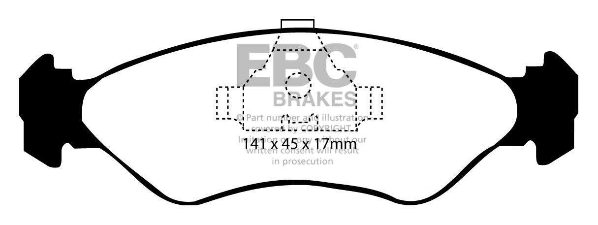 EBC Brakes FORD Fiesta 1.8 D 89-95 Remblokken voorzijde greenstu