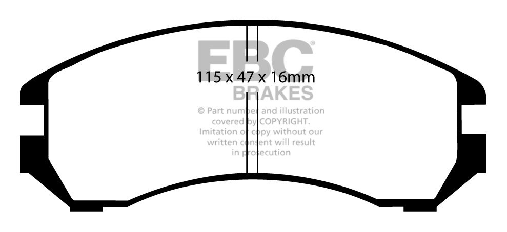 EBC Brakes SUZUKI Swift 1.6 (AJ14S) 90-93 Remblokken voorzijde