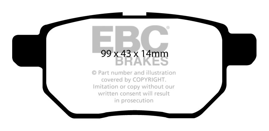 EBC Brakes TOYOTA Auris 1.4 TD 2006-.. Remblokken achterzijde