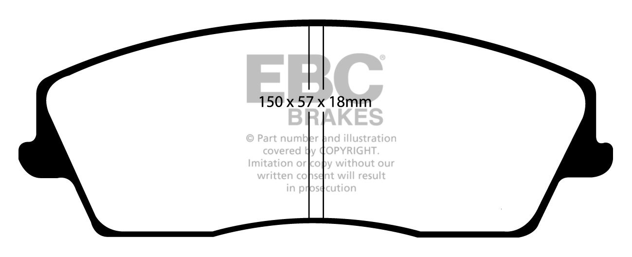 EBC Brakes DODGE (USA) Challenger 3.5 SE 2009-2010 Remblokken vo