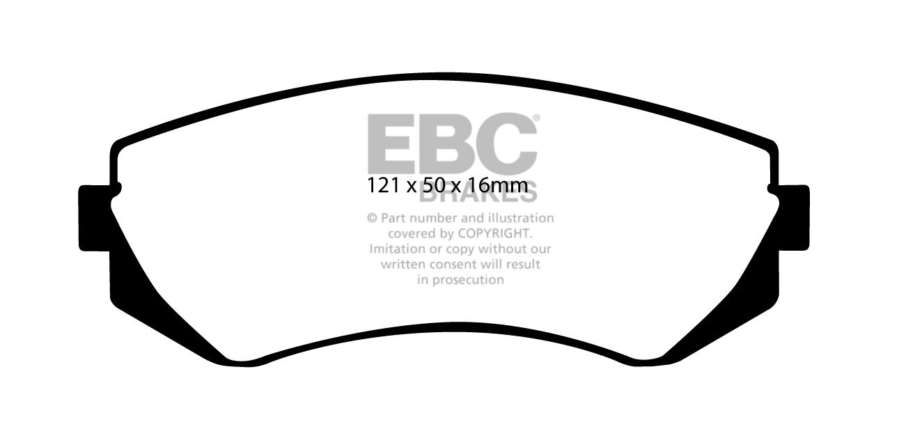 EBC Brakes NISSAN Almera 1.4 (ABS) 98-2000 Remblokken voorzijde