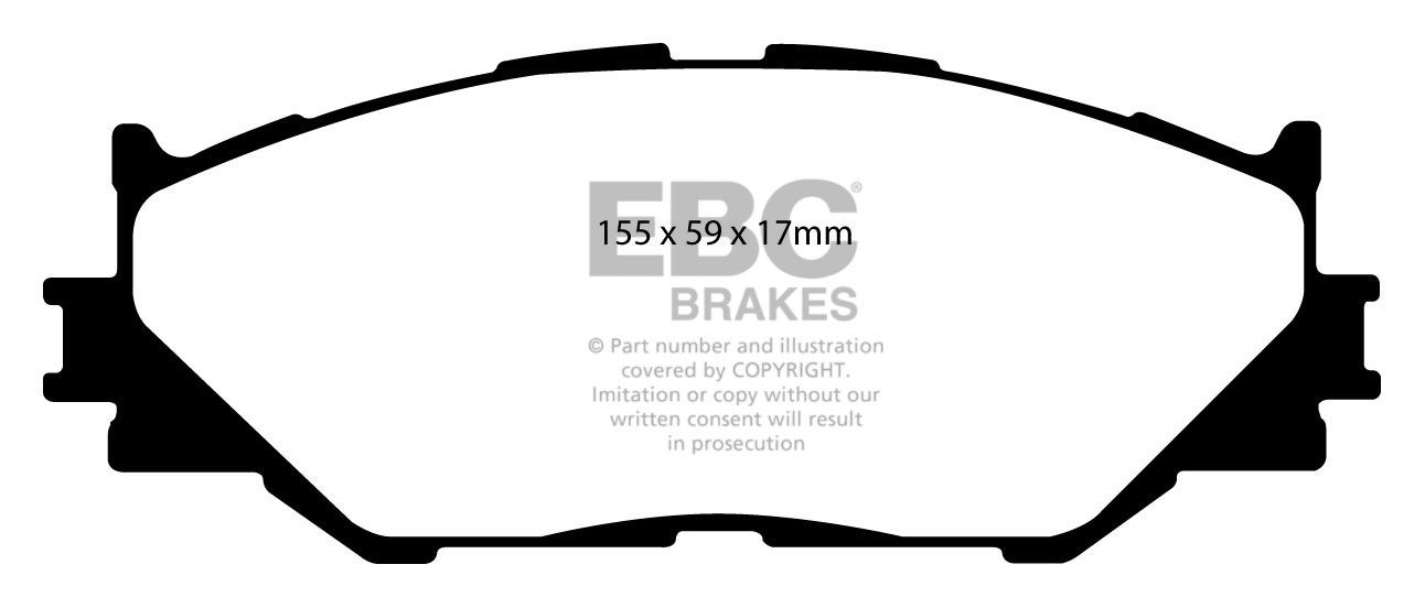 EBC Brakes LEXUS IS250 2.5 2005-.. Remblokken voorzijde redstuff