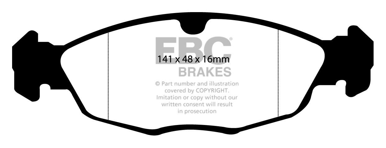 EBC Brakes VAUXHALL BEDRIJFSWAGEN Combo 1.4 93-2001 Remblokken v