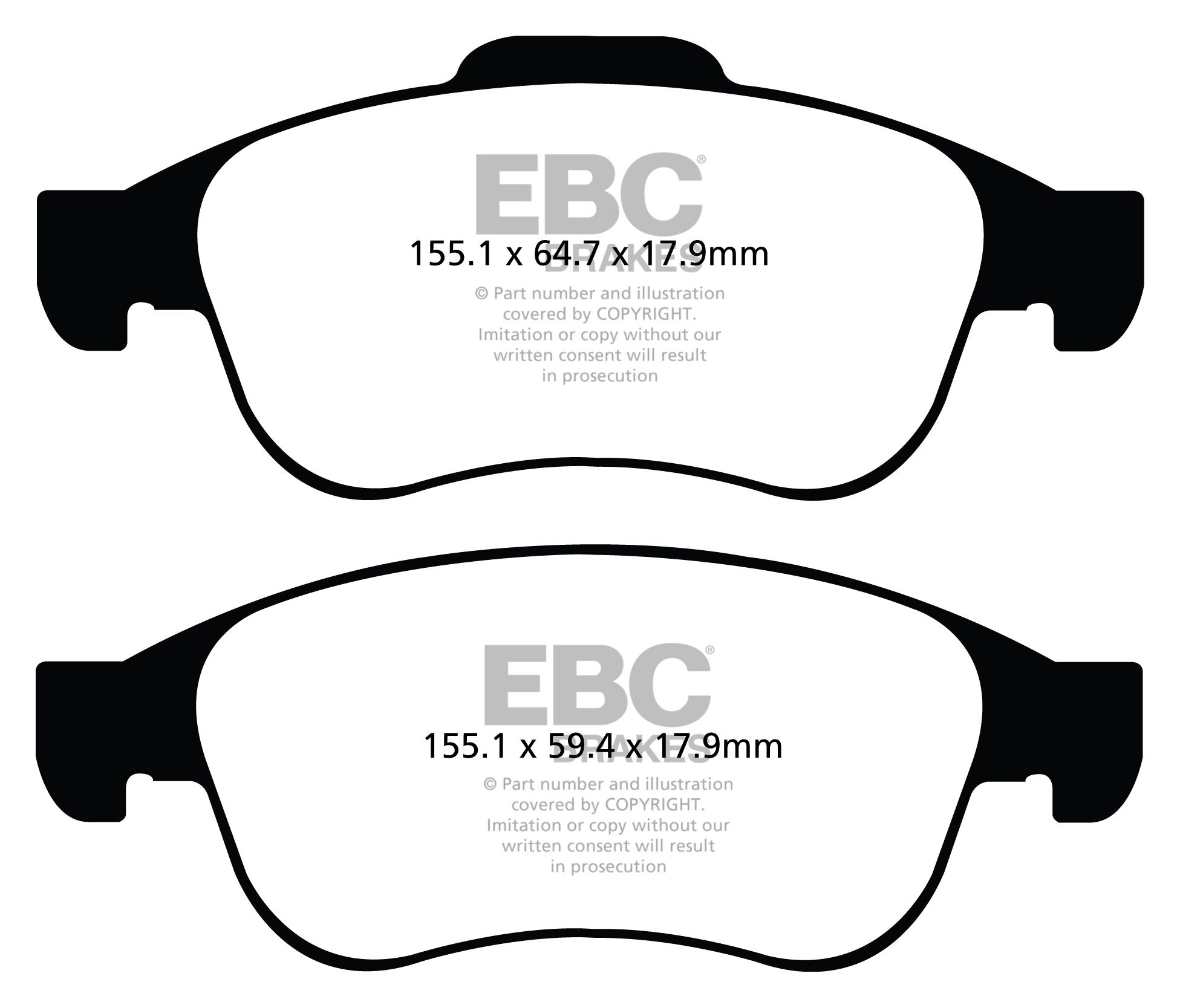 EBC Brakes RENAULT Fluence 1.5 TD (110) 2010-.. Remblokken voorz