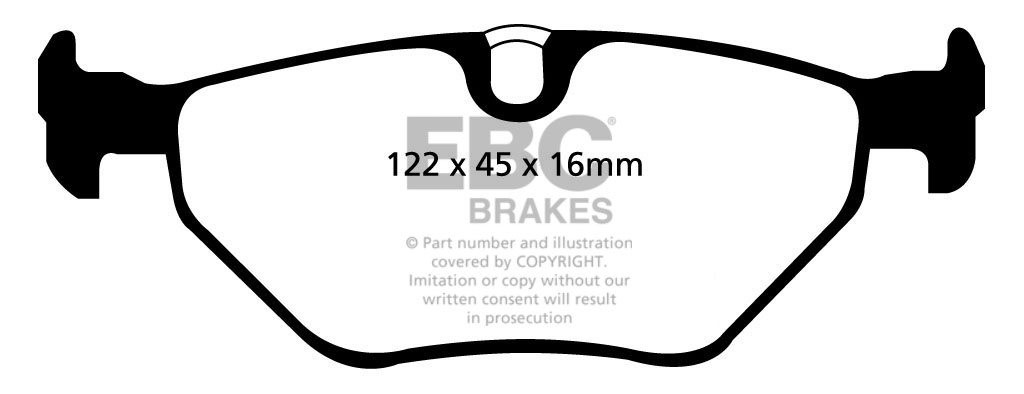 EBC Brakes BMW 523 2.5 (E39) 96-2003 Remblokken achterzijde