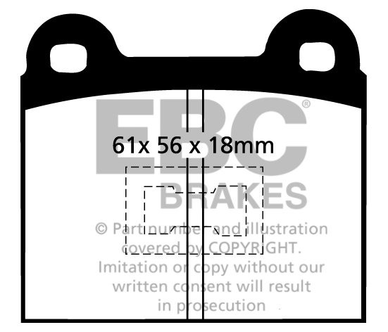 EBC Brakes VW 412 1.8 72-74 Remblokken voorzijde