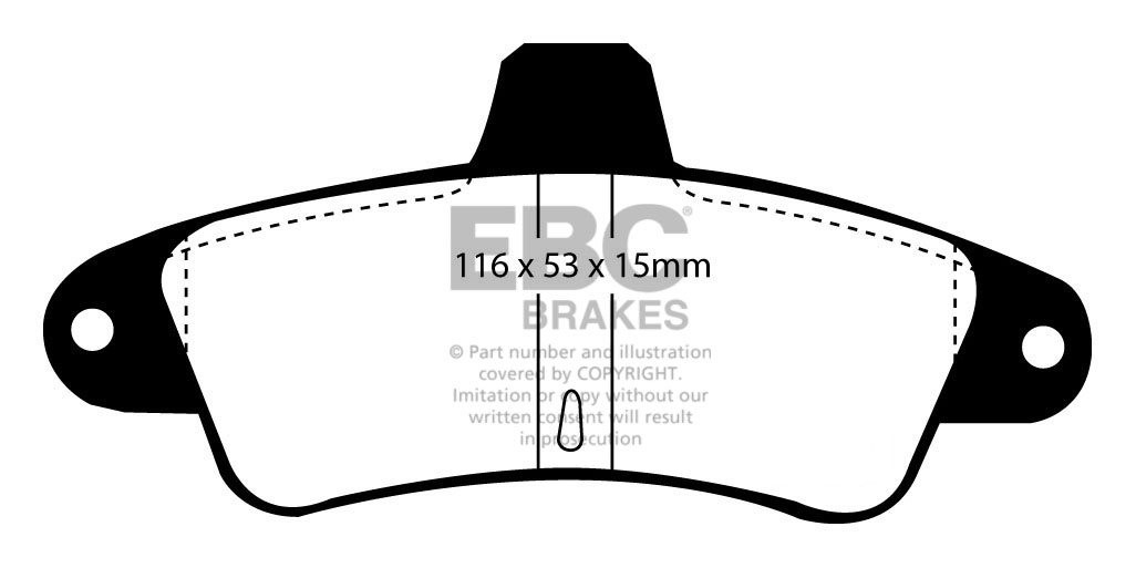 EBC Brakes FORD Cougar 2.0 98-2002 Remblokken achterzijde