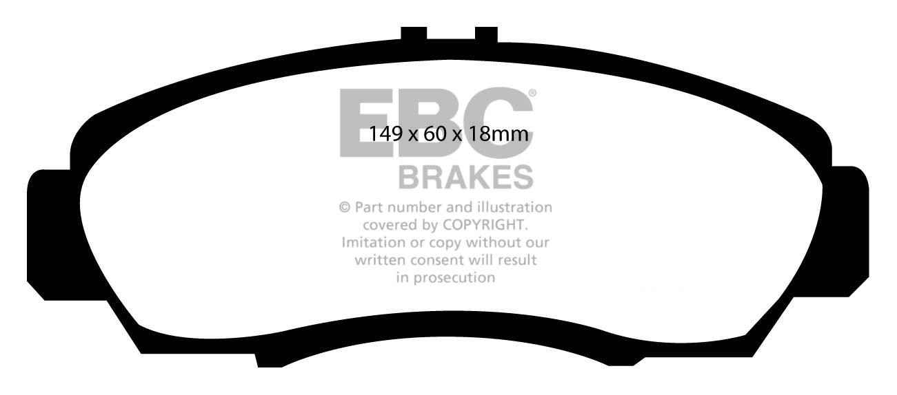 EBC Brakes HONDA Accord Euro R 2.0 (CL7) 2002-2007 Remblokken vo