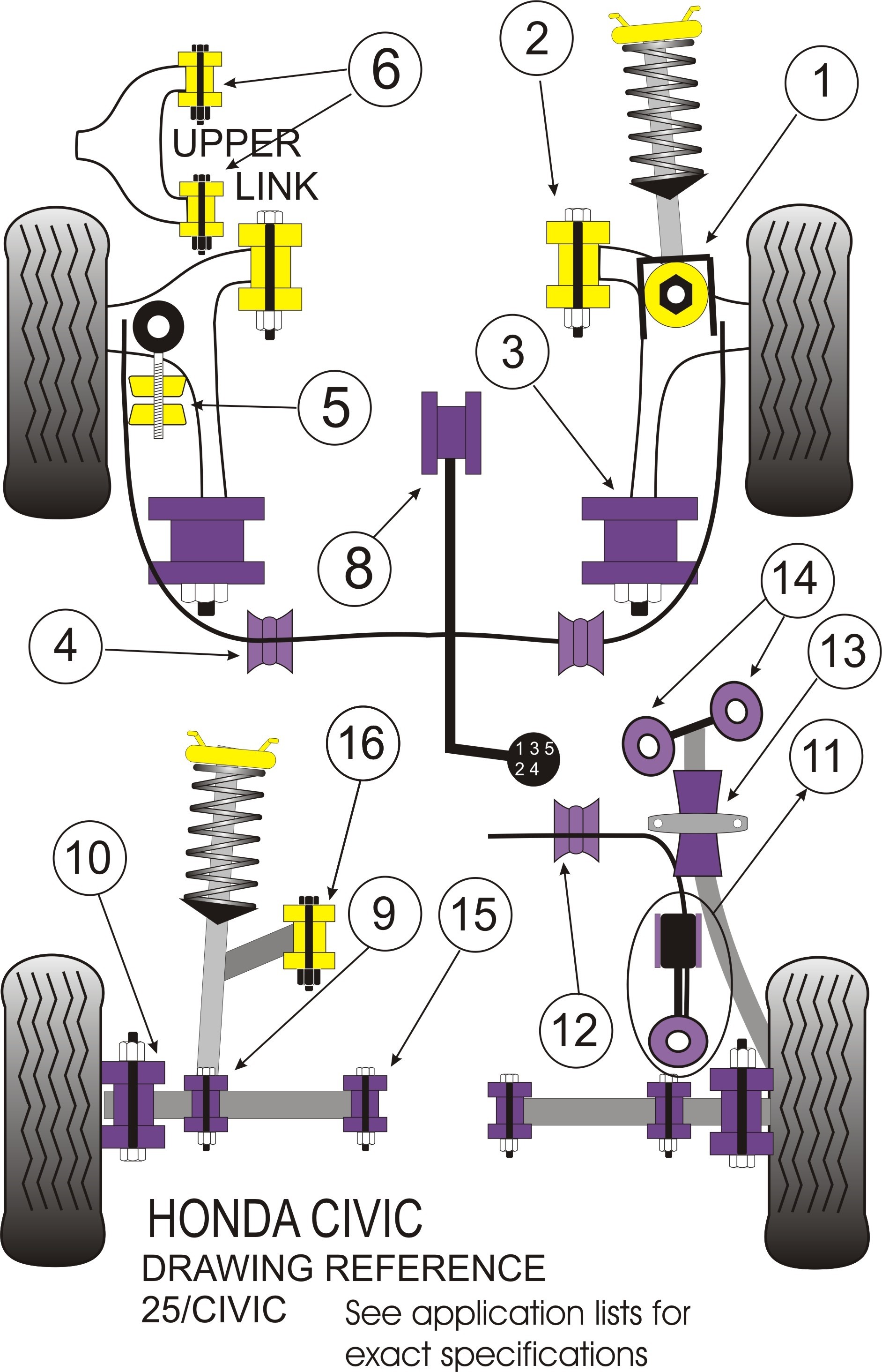 Honda Integra Type R Civic 1994 Coupe Aerodeck CRX  Front Wishbo