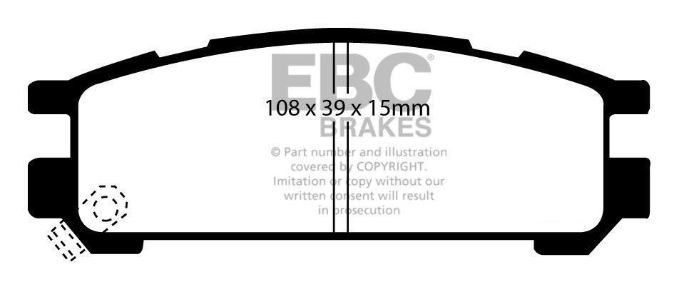EBC Brakes SUBARU Impreza 1.6 2000-2002 Remblokken achterzijde