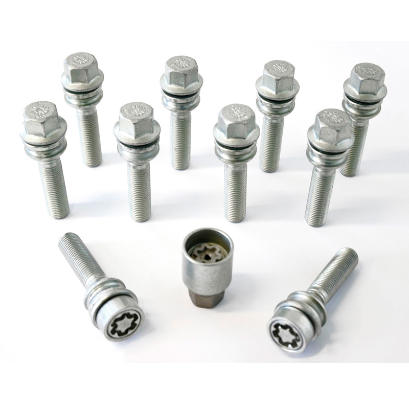 H&R Wielboutenset bolkonisch met bewegende ring R14 M14x1.50 - Lengte 54mm - 10 stuks - incl. wielsloten