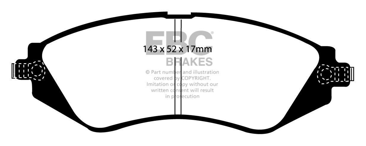 EBC Brakes CHEVROLET Epica 2.0 2008-.. Remblokken voorzijde gree