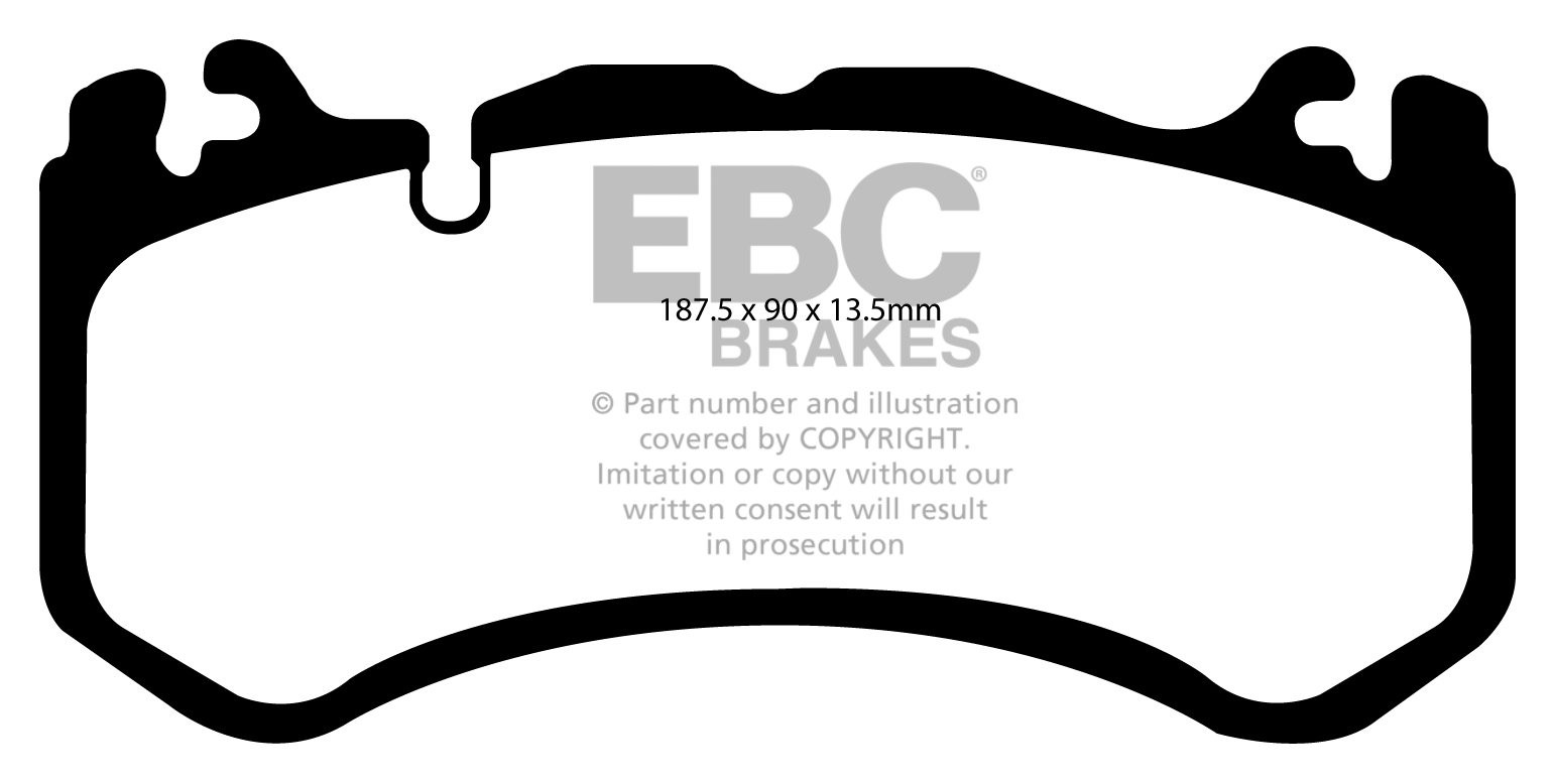 EBC Brakes MERCEDES CLK (C209) CLK63 AMG (Black) 2008-.. Remblok