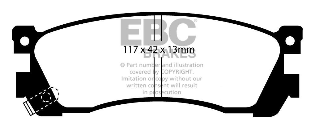 EBC Brakes Mazda MPV 2.0 TD 2002-2006 Remblokken achterzijde