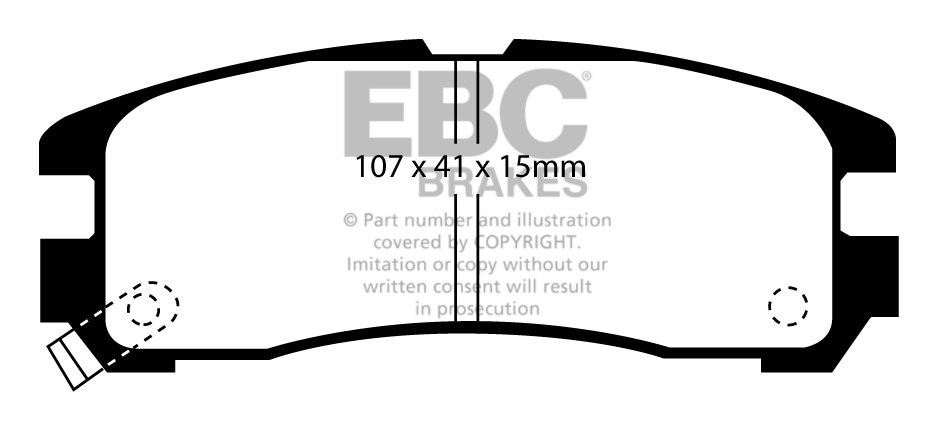 EBC Brakes MITSUBISHI Eclipse 2.0 GS 95-2000 Remblokken achterzi