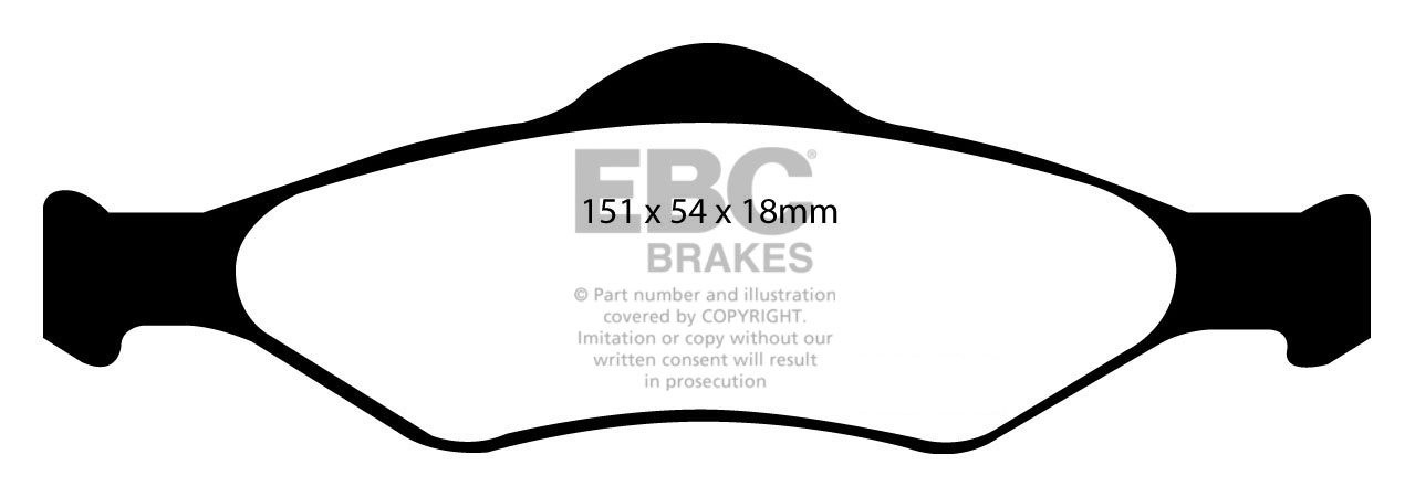 EBC Brakes FORD Fiesta 1.8 TD 2000-2002 Remblokken voorzijde gre