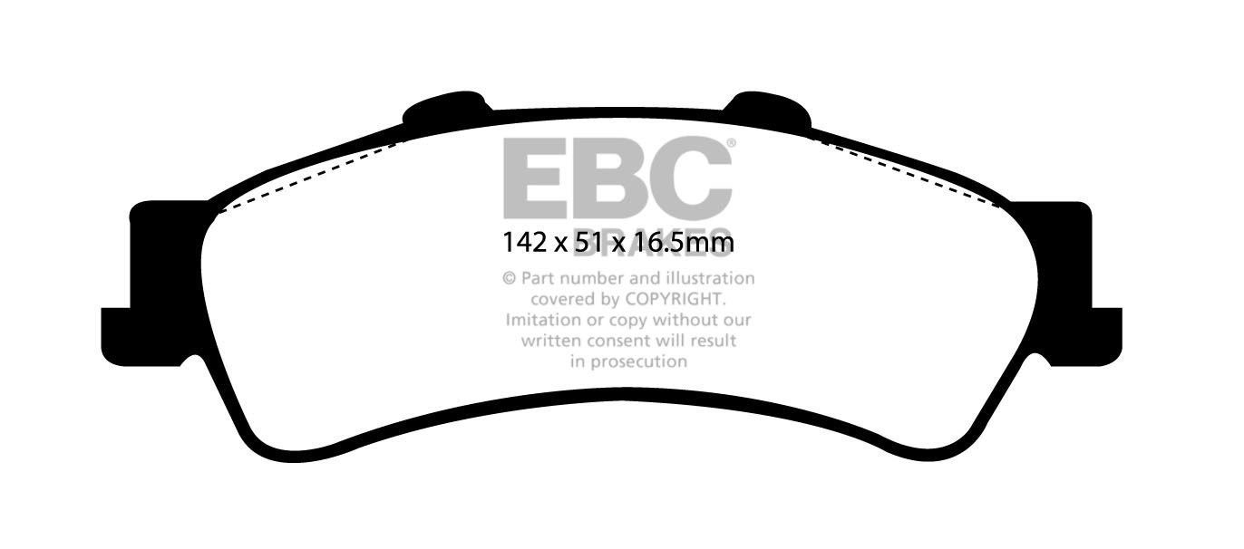 EBC Brakes CHEVROLET Astro 4.3 2WD 2003-2005 Remblokken achterzi