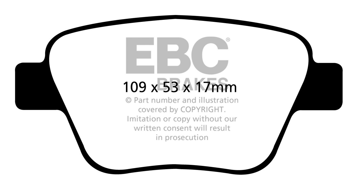 EBC Brakes VW Golf VI 1.4 Turbo -160 2009-.. Remblokken achterzi