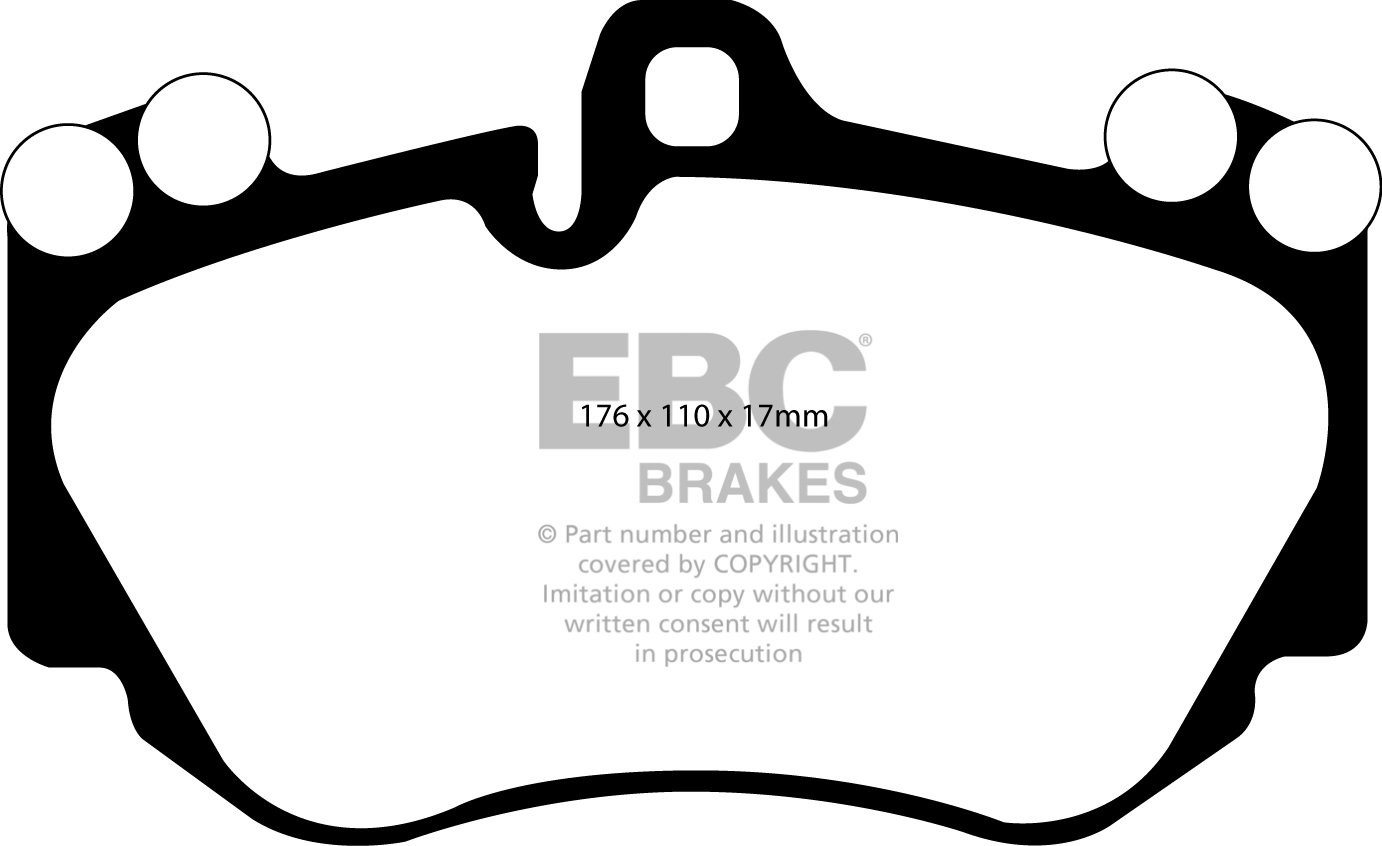 EBC Brakes PORSCHE Cayenne 4.8 Turbo S (380mm) 2007-2010 Remblok