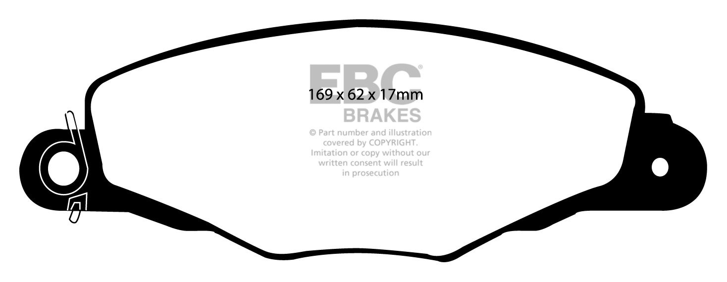 EBC Brakes CITROEN XM 3.0 Station 97-2000 Remblokken voorzijde