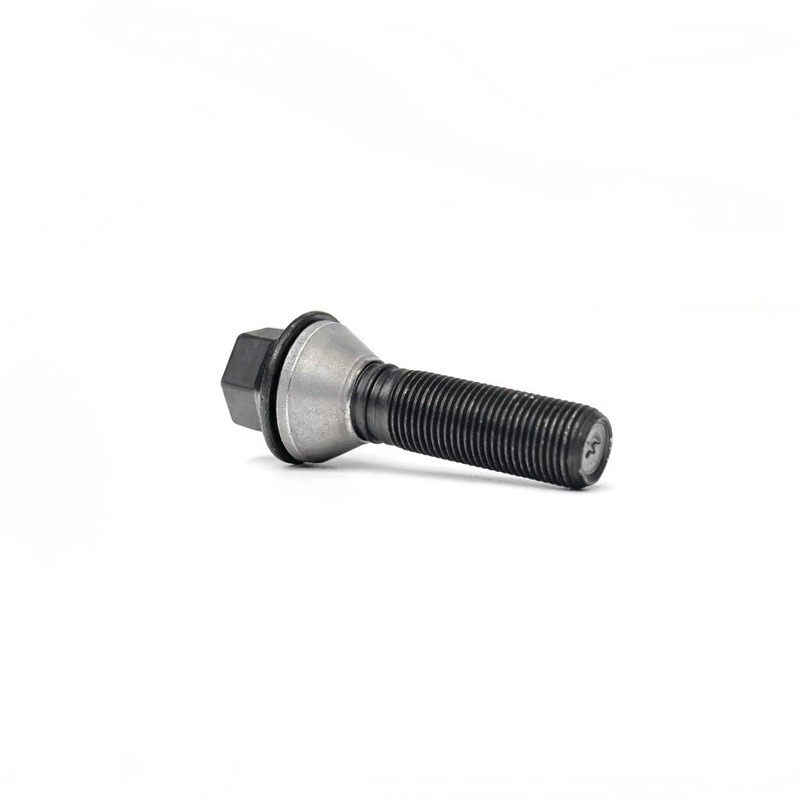 H&R Wielbout konisch met beweegbare ring M14x1.50 - Lengte 48,5mm - Zwart