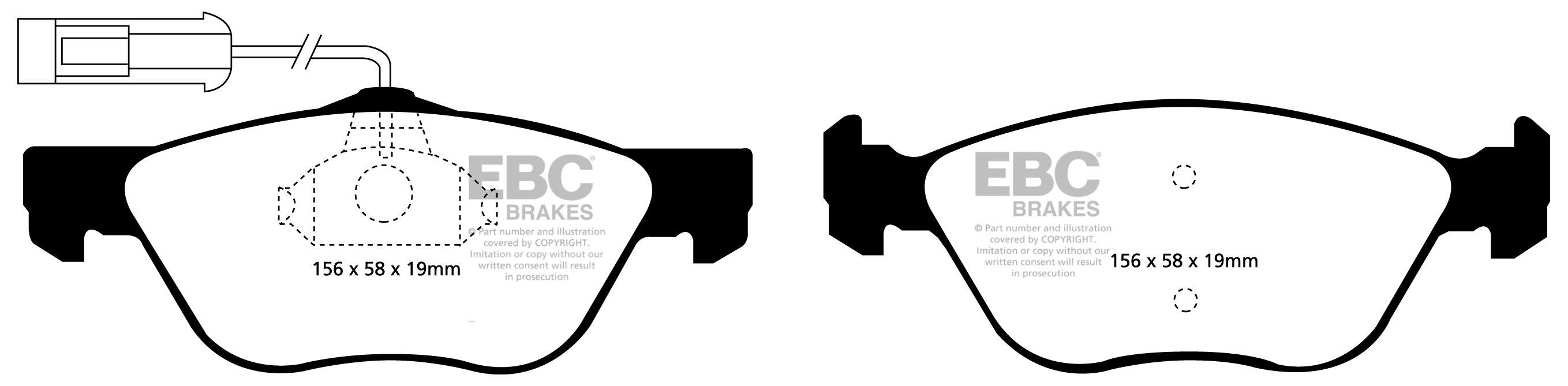 EBC Brakes FIAT Multipla 1.6 99-2002 Remblokken voorzijde