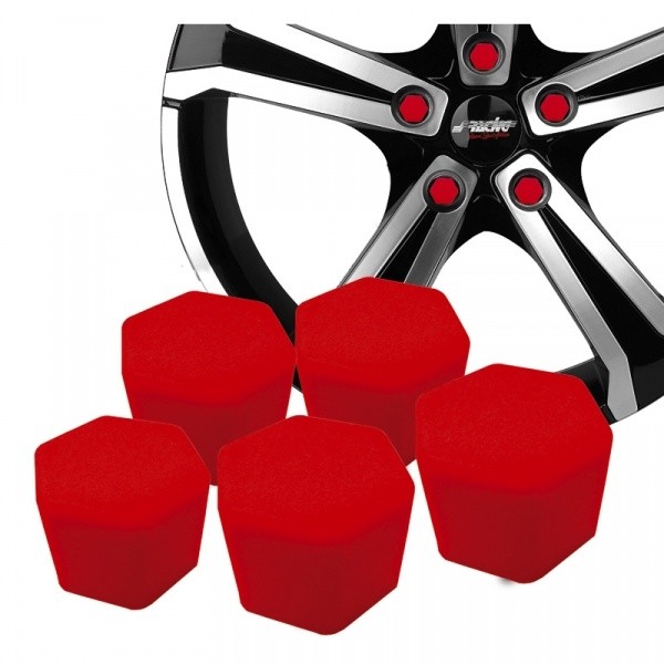 Simoni Racing Wielmoerkapjes Rood 17mm 20st