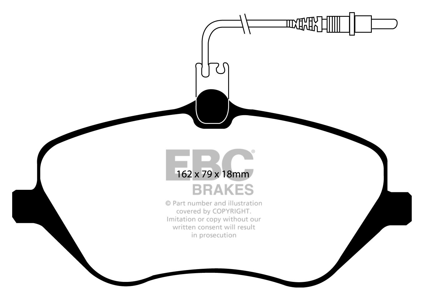 EBC Brakes CITROEN C5 3.0 2008-.. Remblokken voorzijde redstuff