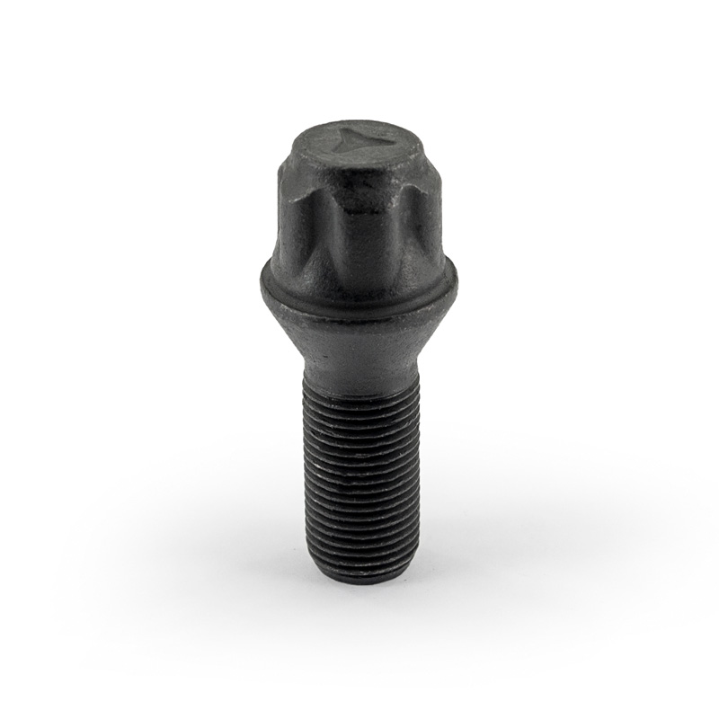 H&R Wielslotenset M14x1.25x28mm konisch Zwart - 4 slotbouten incl. adapter