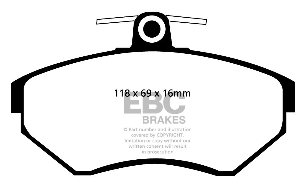 EBC Brakes VW Lupo 1.6 2000-2005 Remblokken voorzijde