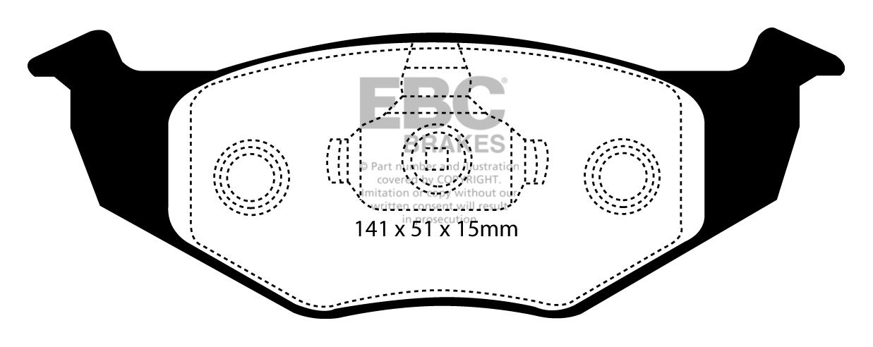 EBC Brakes VW Golf IV 1.4 97-99 Remblokken voorzijde greenstuff