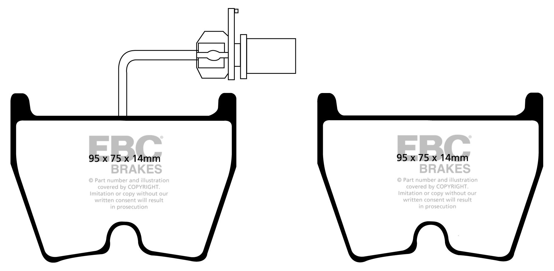 EBC Brakes VW Phaeton 6.0 W12 (8 Pad Set) 2002-.. Remblokken voo