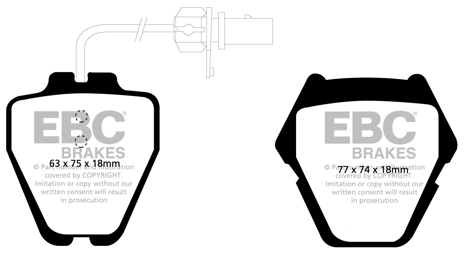 EBC Brakes AUDI allroad  quattro 2.5 TD (8 Pad Set) 2000-2003 Re