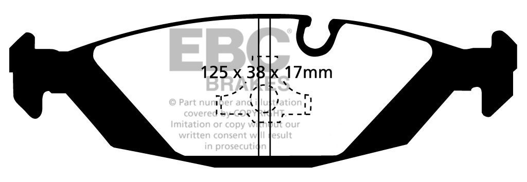 EBC Brakes BMW (ALPINA) B6 (E21) 2.8 78-83 Remblokken achterzijd