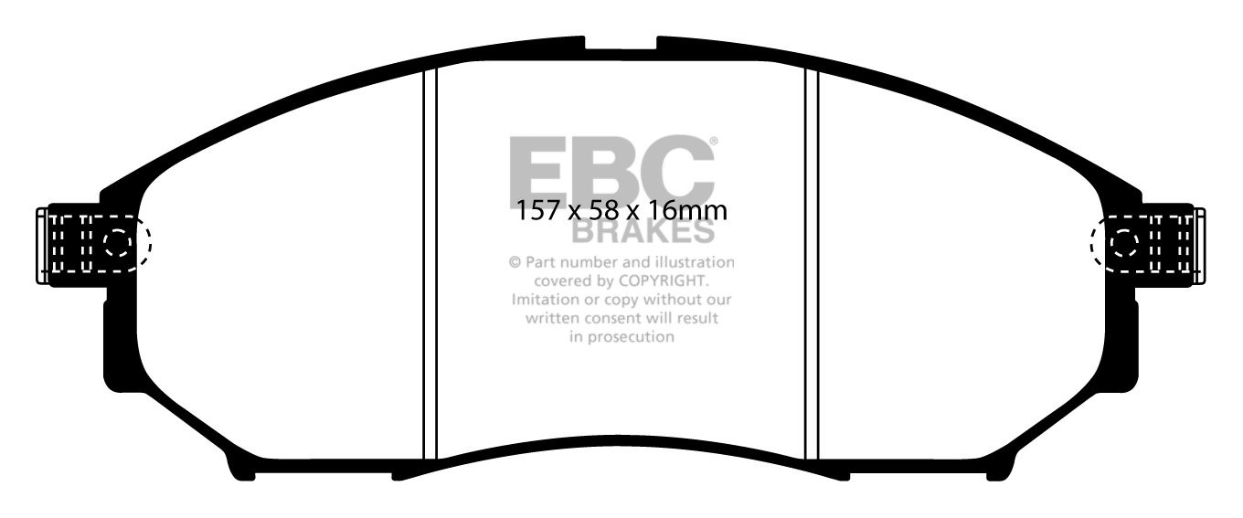 EBC Brakes NISSAN Skyline (V36) 3.5 (V36) 2006-.. Remblokken voo