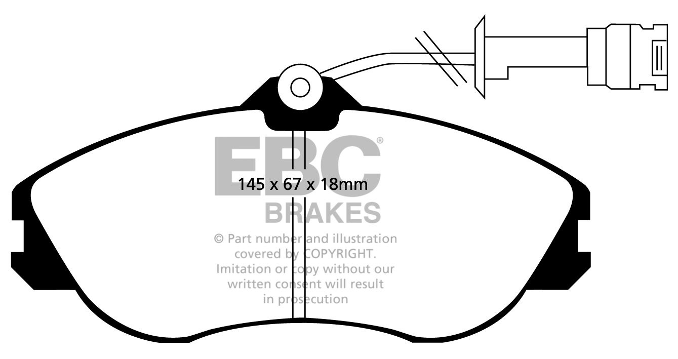EBC Brakes AUDI 100 2.2 86-89 Remblokken voorzijde
