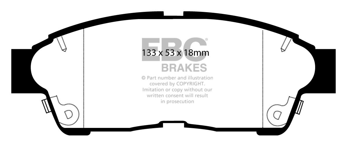 EBC Brakes TOYOTA Carina E 1.6 (AT190) 95-98 Remblokken voorzijd