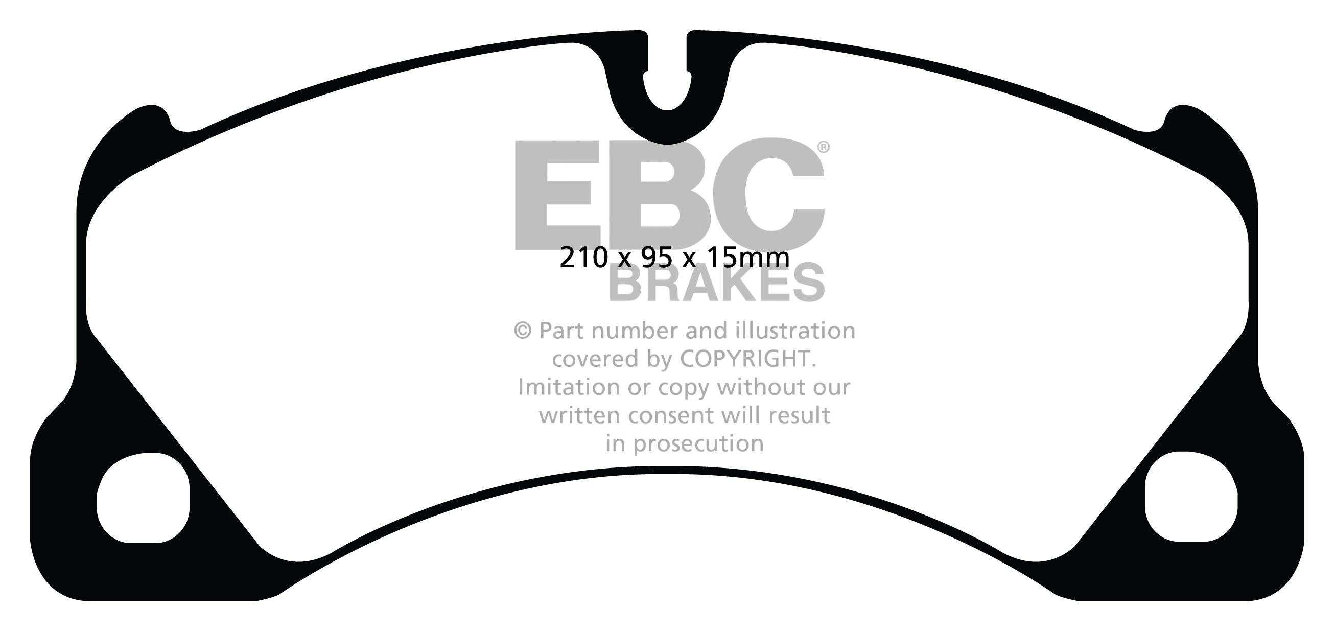 EBC Brakes VW Touareg 4.2 TD 2010-.. Remblokken voorzijde yellow