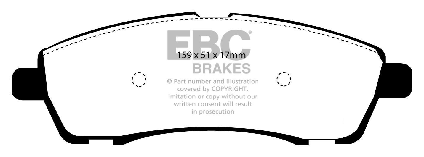 EBC Brakes FORD Excursion 7.3 TD 2000-2005 Remblokken achterzijd