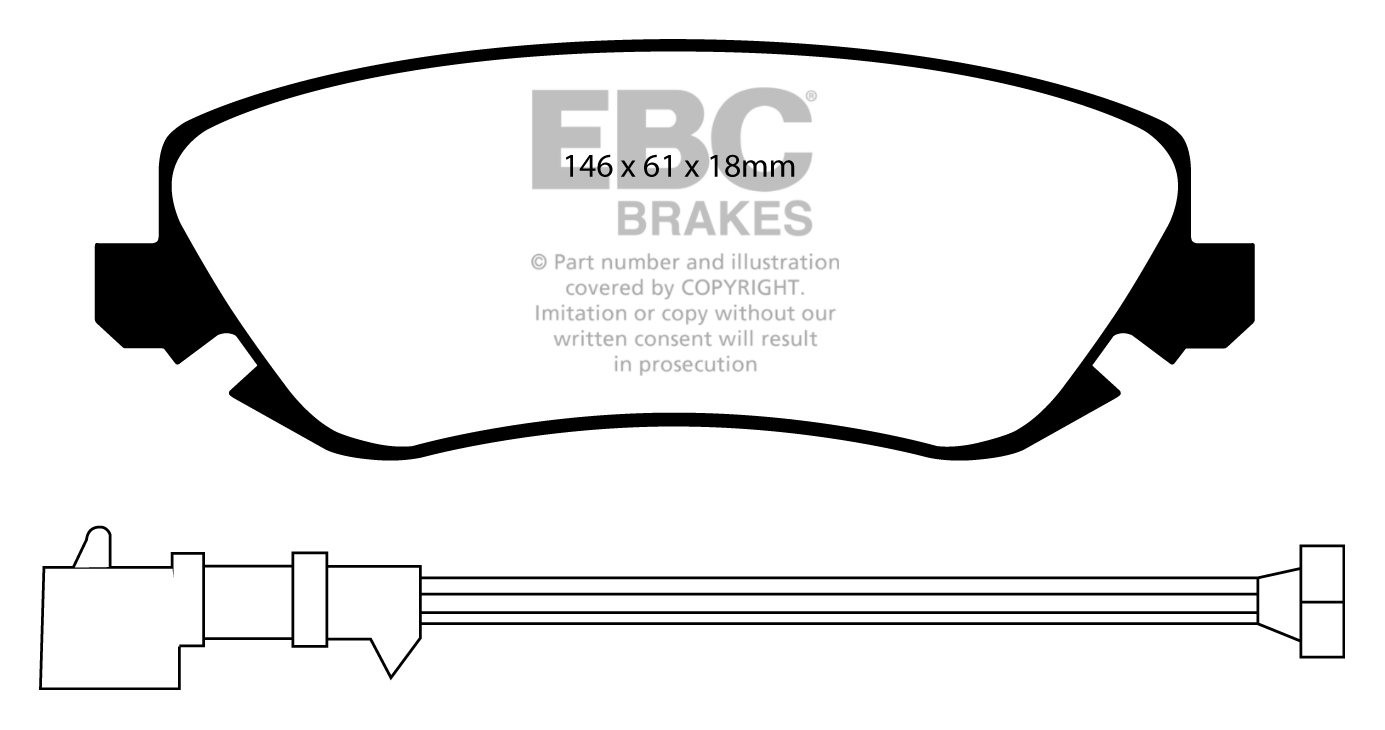EBC Brakes LANCIA Thesis 2.4 2001-.. Remblokken voorzijde